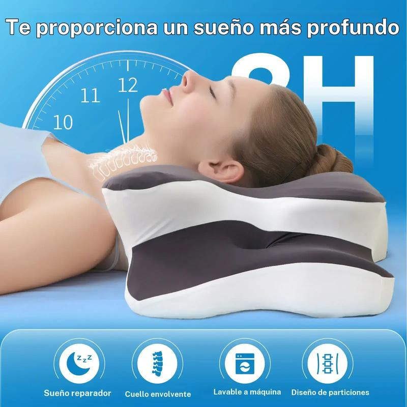 Almohada Cervical Ergonómica – Espuma de Memoria Refrescante